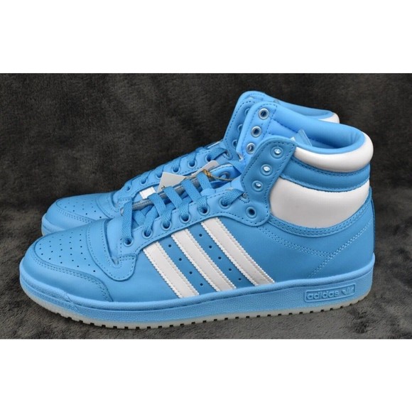 New Adidas Originals Top Ten Hi Sky Rush UNC Blue Leather Shoes GW1616 Size 11 - Picture 3 of 8